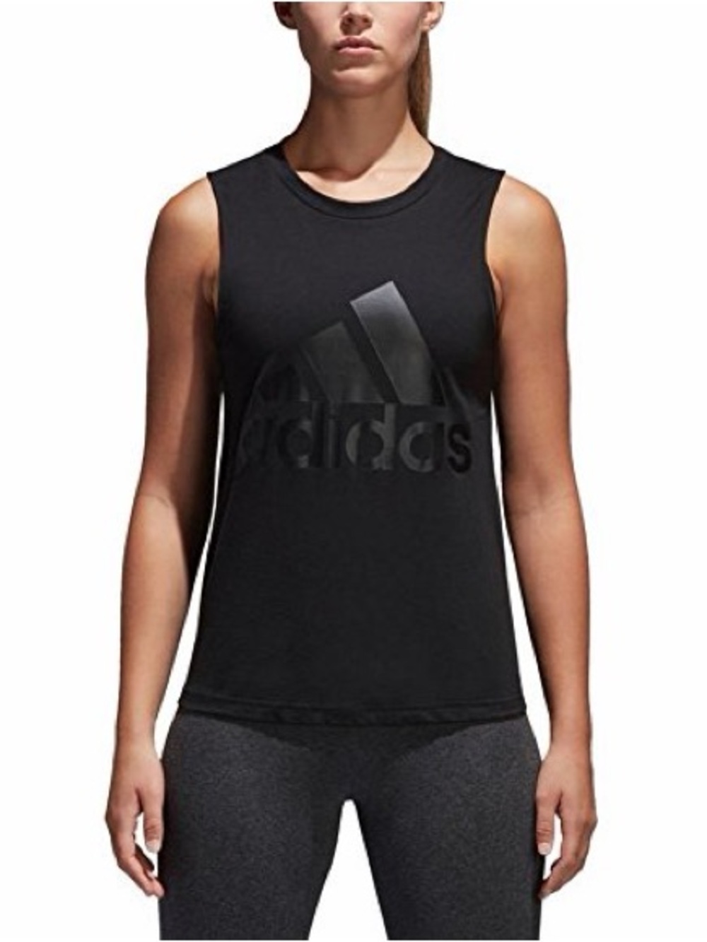 ADIDAS - Black Blackout - Tee Tank Sleeveless - Womans - Medium